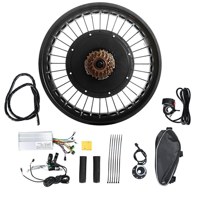 Kit de Conversion Moteur, Kit Moteur Vélo Électrique en Alliage d'Aluminium pour Roue Libre Arrière Extérieure 170mm