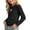 Black, variant on PureCasa Girls Long Sleeve Tops Basic Shirts Turtleneck T-Shirt Tops Cotton Lettuce Edge Trim Long Sleeve Cute Print Toddler Girl Clothes