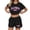 Black, variant on MuXiKeJi Clothes Womens Two Piece Lounge Sets Polka Dot Print Drop Shoulder Oversized Pullover Drawstring Shorts Set