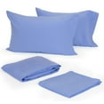 thumbnail image 5 of Soft Lightweight Brushed Cotton Blend Pillowcases – 2-Pack Standard – Blue, 5 of 7
