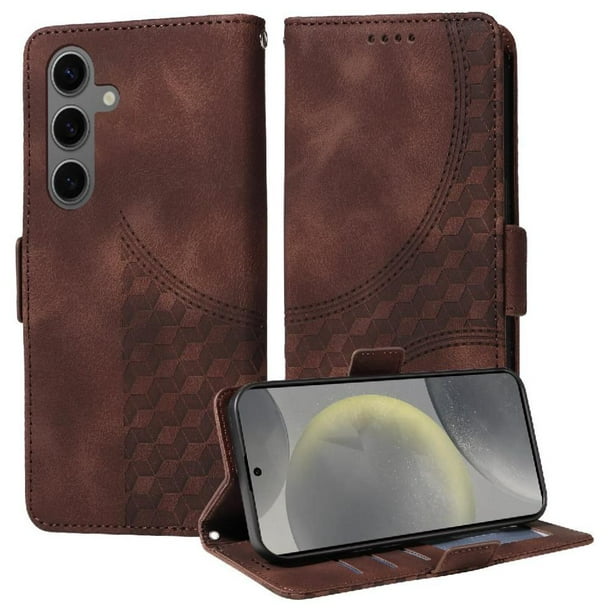 Funda GANGXUN para Samsung Galaxy S25 Plus con diseño acolchado elegante, cuero PU, protección total y ajuste preciso
