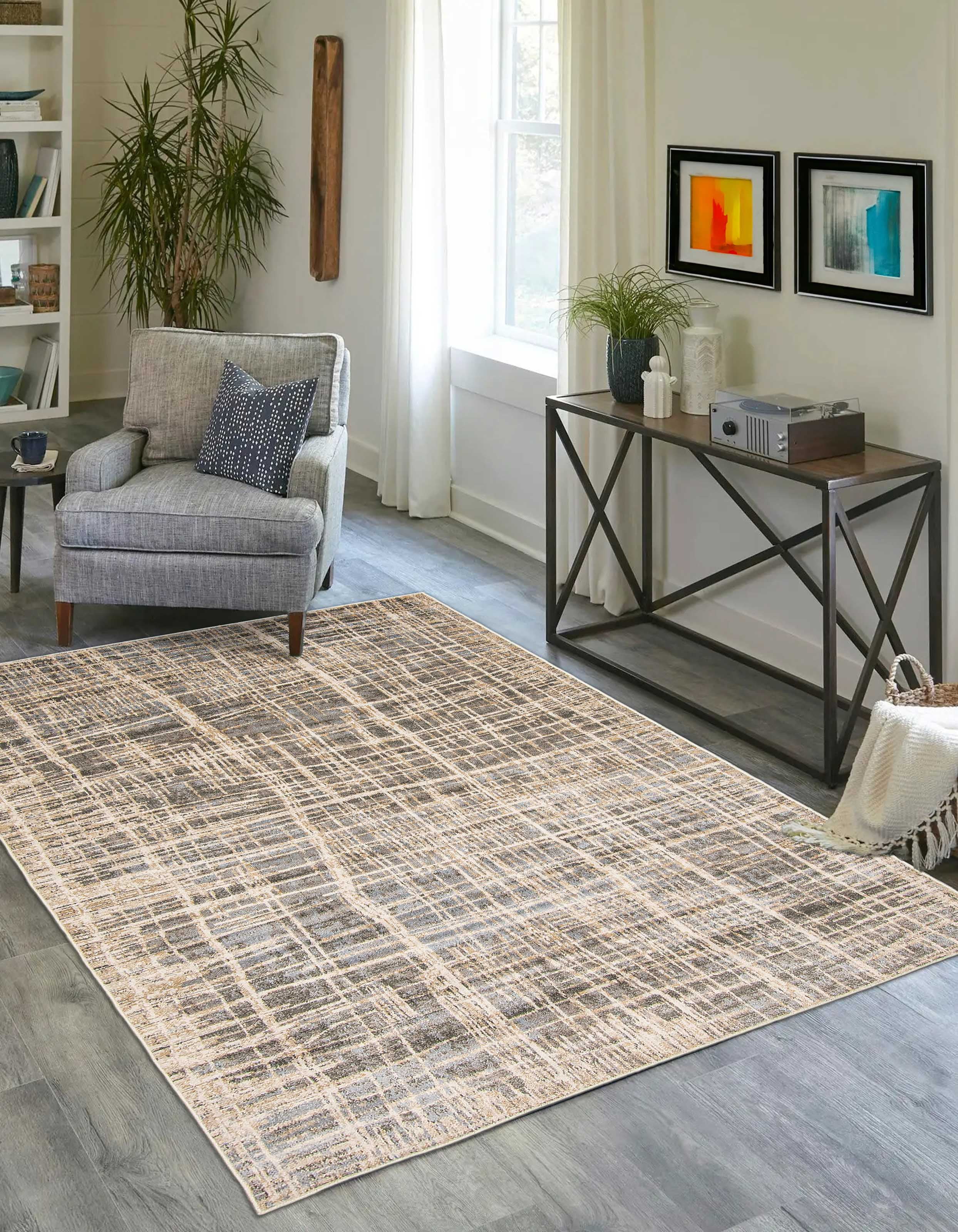 ECARPET Lattice Contemporary/Modern Area Rug for Living Room, Bedroom, Dining Room, Entrance, Hallway and More.