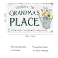 thumbnail image 2 of 2D Flat - 8*12 inches, Decorative Signs and Plaques, 1pc Welcome to Grandma'S House Metal Home Decor for Kitchen Porch Front Door Summer Sunflower Artwork Decorative Metal Sign for Living Room, 2 of 6