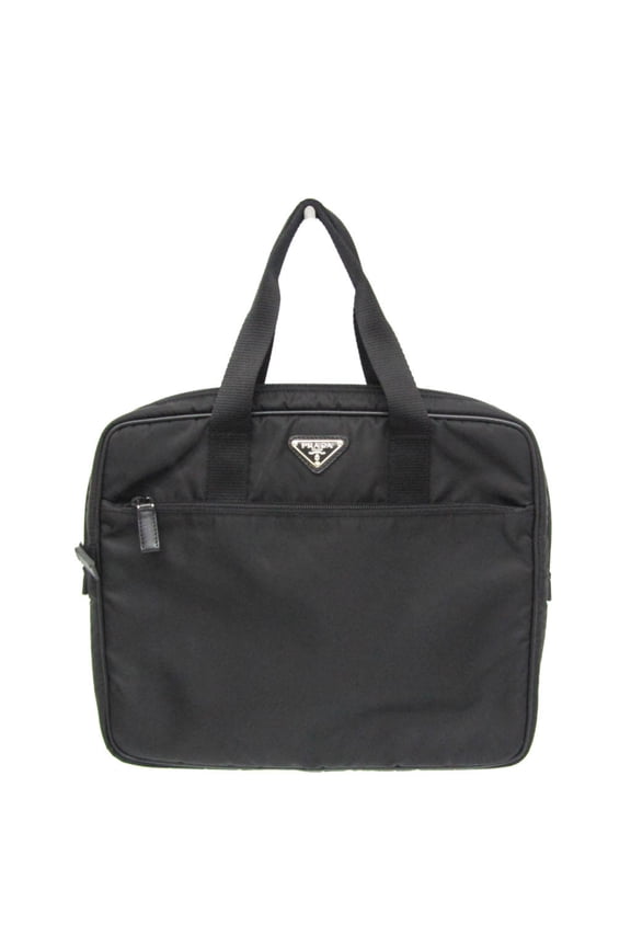 Pre-Owned Prada Women,Men Leather,Nylon Handbag Black