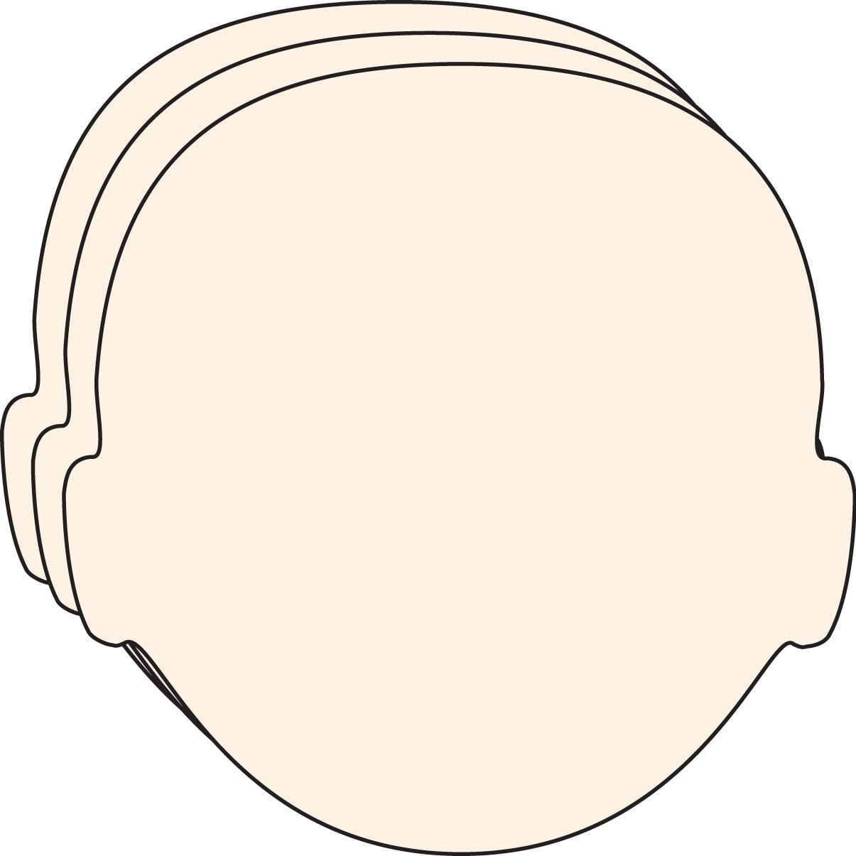 Large Single Color Cut-Out - Face - Walmart.com
