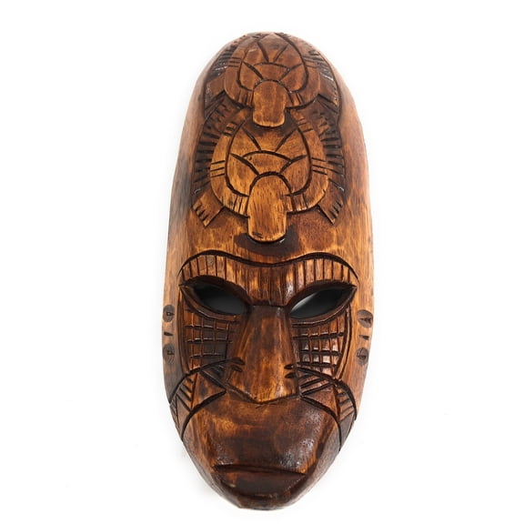 Fijian Tiki Mask 12" w/ 2 Turtles - Oceanic Art | #mdr1901130