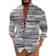 thumbnail image 1 of Men'S Retro Casual Loose Fitting Long Sleeved Printed Shirt Fashion Standing Collar TopXL, 1 of 5