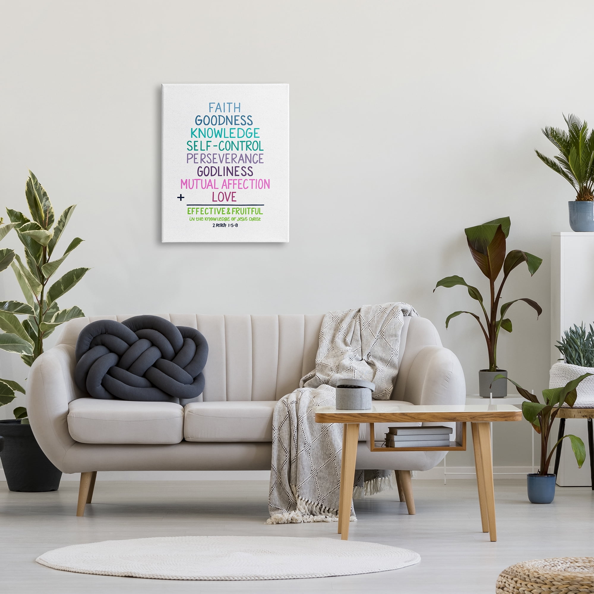 Stupell Industries Effective & Fruitful In Knowledge Peter 1:5-8 Proverbs, 24 x 30, Design by Raye Allison Creations