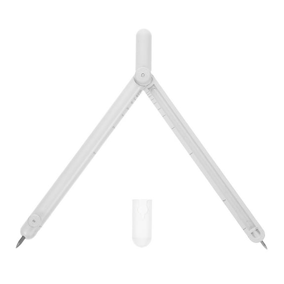 Portable Compass Circular Compass Compass with Scale 13.80X1.00X1.00CM White