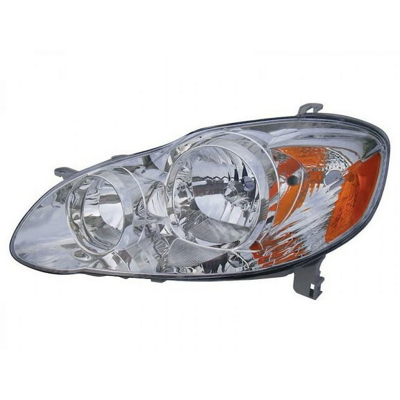 Left Driver Side Headlight Assembly - Compatible with 2005 - 2008 Toyota Corolla CE, LE 2006 2007