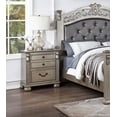 thumbnail image 2 of Esofastore 3-Piece Traditional Wood Queen Bedroom Set, Gray, 2 of 7