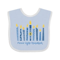 Inktastic Peace Light Hanukkah Boys or Girls Baby Bib