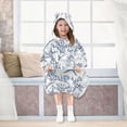 thumbnail image 7 of joogoo Wearable Blanket Hoodie for Starfish Coral Flannel Sherpa Pocket 3-14 YR S, 7 of 7