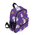 thumbnail image 2 of FORMRS School Backpack with Front Zippered Pocket 12" Student Travel Daypack, Halloween Purple Ghosts, 2 of 6