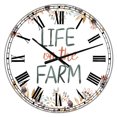 thumbnail image 1 of DesignArt Life On The Farm Large Wall Clock, 1 of 2