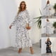 thumbnail image 4 of Vestidos de manga larga con estampado floral bohemio, vestido de playa de verano sexy con abertura frontal, vestidos largos elegantes con forro y vendaje para mujer 2024, 4 of 4