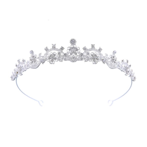 YIEMEEN Elegant Silver Tiaras with Designs for Bridal Hair Jewelry Prom Queen Costumes