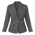 thumbnail image 7 of Breezora Women's Long Sleeve Single Button Blazer Work Suit Coat Casual Fall Office Jackets for Women, 7 of 7