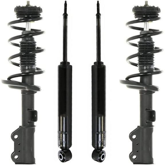 Detroit Axle - Front Struts w/Coil Springs Rear Shock Absorbers Replacement for 2010-2016 Cadillac SRX - 4pc Set