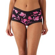 Women's Maidenform® Modern Full Coverage Boyshort DMMLBS Color: Black Luxe Bloom Size: SMALL