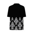 thumbnail image 4 of ClodeEU Womens Print Plus Size Tops 3/4 Sleeve Blouses Shirts ,Casual V Neck Loose Tunic Tops Black,Womens Plus XXL, 4 of 6