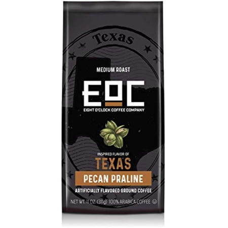 Eight Oclock Coffee Flavors Of America Ground Coffee, Texas Pecan Praline, 11 Ounce, 100% Arabica, Kosher Certified