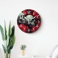 thumbnail image 4 of 12 Inch Wall Clock Battery Operated Silent Clock Decorative for Office, Kitchen, Outdoor, Living Room，Skull and Rose Theme Graceful, 4 of 4