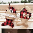 thumbnail image 3 of Christmas Stockings for Pets, Christmas Ornaments, Christmas Stockings, Gift Bags, Holiday Items (Black and Red Grid Fish), 3 of 5