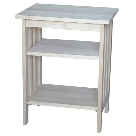 International Concepts Mission Printer Stand Unfinished: Hardwood Office Cabinet, 24" High Cart