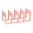 thumbnail image 4 of flameer 4 Compartment Book Storage Rack Acrylic Bookends Bookshelf Dividers for Bookcase Pink, 4 of 8