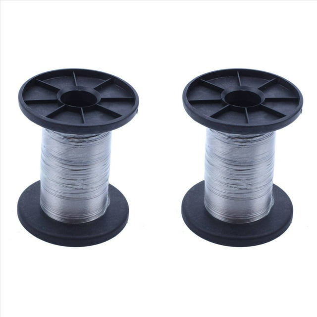 2X Cable de Alambre Duro Brillante del Rollo de Alambre de Acero Inoxidable de 30M 304 Solo, 0.3Mm