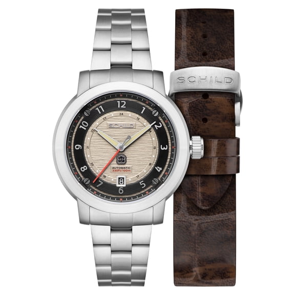 Schild Heinrich Stainless Steel 44mm Swiss Automatic Wristwatch SC-1014-44