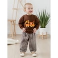 thumbnail image 5 of BemeyourBBs Baby Boy Thanksgiving Outfit Embroidery Sweatshirt and Plaid Pants, 5 of 9