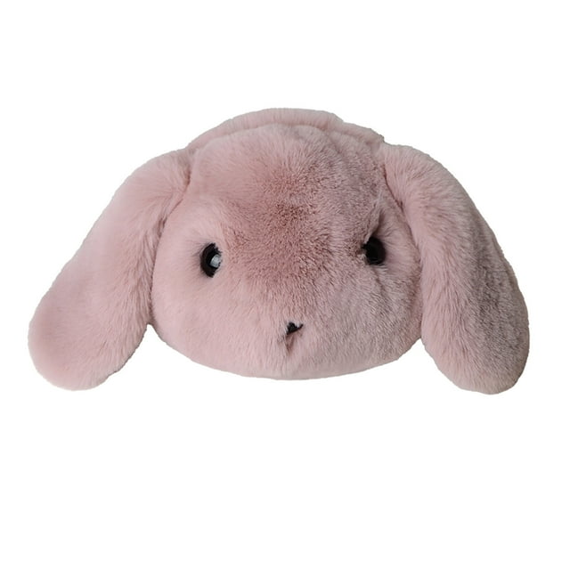 Bolso bandolera con diseño de conejitos de Pascua, mochila pequeña, bolso con orejas de conejo y cabeza grande, decoración navideña y almacenamiento.