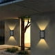 thumbnail image 1 of Luces solares para exteriores con control inteligente de luz, IP65, luces de seguridad de pared para cercas, patios, jardines, puertas de entrada., 1 of 9