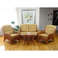 thumbnail image 7 of SK New Interiors Jam Lounge Armchair ECO Natural Rattan Wicker Handmade Design w/Light Brown Cushion, Colonial, 7 of 7