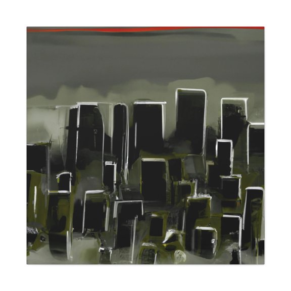Minimalist Digital Reflection - Canvas