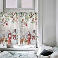 thumbnail image 4 of Christmas Kitchen Curtain 2 Panels Tiers Curtains 45 Inch Length, Snowman Elk Snowflake Xmas Botanical Curtains Rod Pocket Curtains Window Drapes Treatment Window Cafe Curtains, 4 of 5