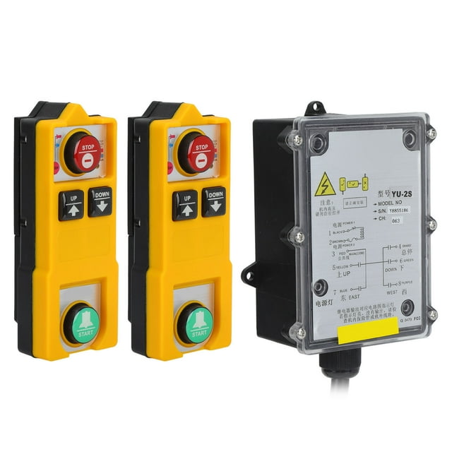 Industrial Remote Control, ABS Corrosion Resistance Hoist Crane Remotes Controls Drop Resistant For Chain Cranes DC 24V,DC 36V,AC 220V,AC 380V
