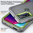 thumbnail image 6 of Decase Heavy Duty Case for Motorola Moto G Stylus (2023), Military Grade Drop Proof Protection Shockproof Rugged Kickstand Hybrid Phone Cover for Motorola Moto G Stylus (2023),Gray+Green, 6 of 8