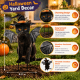 thumbnail image 2 of Halloween Garden Stake, Bat Wing Cat, Metal Yard Decor, 2 of 4