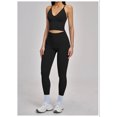 thumbnail image 3 of PISONIC 2 Piece Workout Sets for Women Cross Back V Neck Tank Top Matching High Waist Leggings Gym Sets, 3 of 5