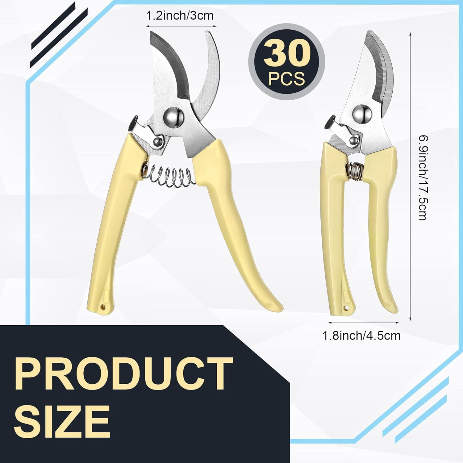 30 Garden Flower Shears Pruning Scissors Heavy Duty Plant Scissors Trimming Garden Clippers Hand Tree Pruner for Yard Gardening Plants Hedge Flower Tree Cutting Secateurs