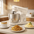 thumbnail image 4 of Stand Mixer 5.5Qt 3-In-1 Kitchen Mixer with Flat Beater, Dough Hook, Balloon Whisk, Electric dough mixers are suitable for home use., 4 of 13