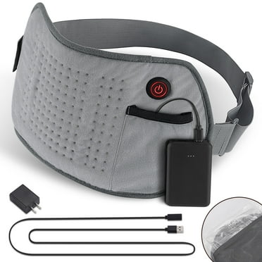 MaxKare Cordless Rechargeable Heating Pad for Hot and Cold Use with USB Power Bank,  Auto Power Off, 8"x15"-Gray