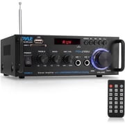 Pyle Wireless Bluetooth Stereo Power Amplifier - 200W Dual Channel Sound Audio Stereo Receiver