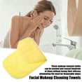 thumbnail image 2 of 2uds Maquillaje Extracción Limpieza Paño, Lavable, Amarillo, 16''x8'', 2 of 7