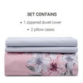 thumbnail image 2 of Bahar Tekstil 100% Cotton Quilt Cover Bedding Set Yesim Cotton Duvet Cover Set of 3 (Peach) Lightweight Comforter Cover with Two Zippered Pillow Cases (King), 2 of 9