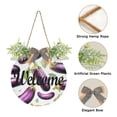 thumbnail image 2 of Eggplants Welcome Sign for Front Door Wreath Door Sign for Farmhouse Porch Decoration Indoor Outdoor, 2 of 7