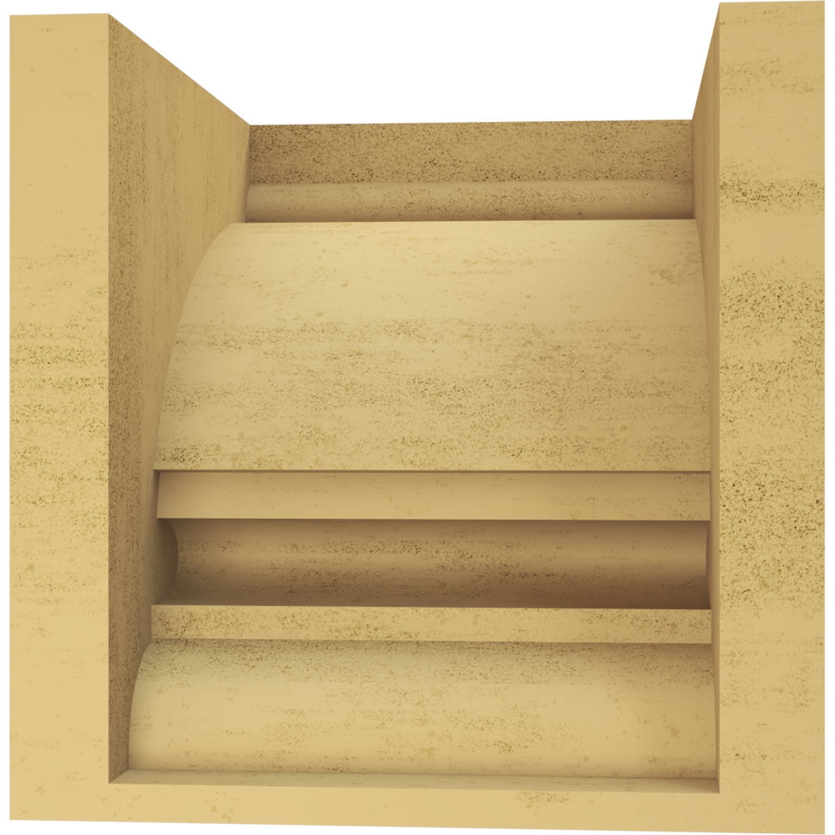 8"W x 8"D x 8"H Wide Diane Rough Cedar Woodgrain TimberThane Corbel, Primed Tan